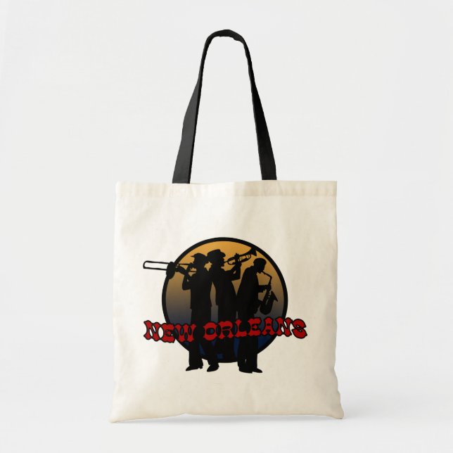 Retro New- Orleansjazz Tragetasche (Vorne)