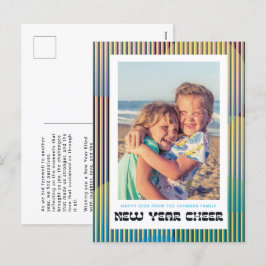Retro New Year Chee Foto Postkarte