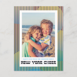 Retro New Year Chee Foto Postkarte