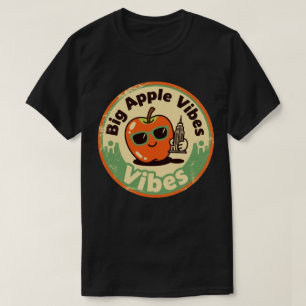 Retro New York_ Apfel mit Empire State Building T-Shirt