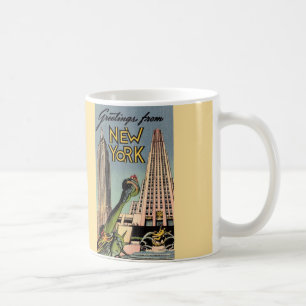 Retro New York City Greeting Kaffeetasse