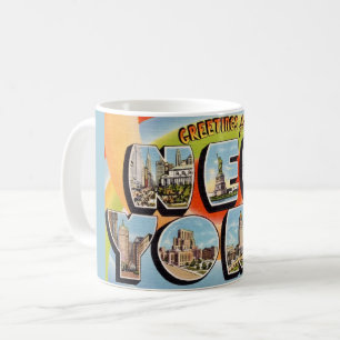Retro New York City Gruß Tasse