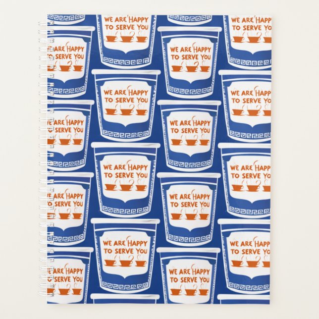 Retro New York Deli Kaffeetasse Planer (Vorderseite)