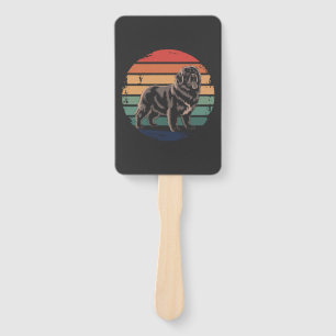 Retro-Newfoundland-Geschenke für Vintage-Hunde-Lie Fächer