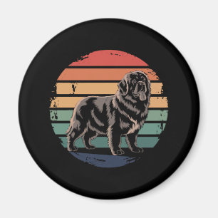 Retro-Newfoundland-Geschenke für Vintage-Hunde-Lie Magnet