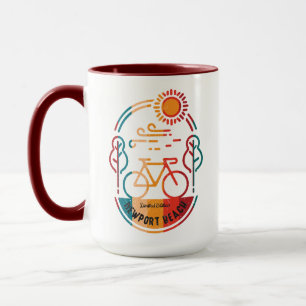 Retro Newport Beach Bike Trail Tasse