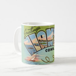 Retro Niantic Conn Postcard Tasse