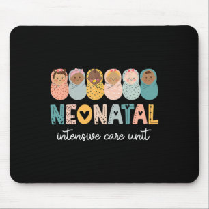 Retro Nicu Nurse Shirt Intensivstation für Neugebo Mousepad