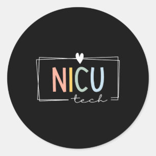 Retro Nicu Tech Neonatale Intensivstation Icu N Runder Aufkleber