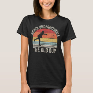 Retro nie unterschätzen alten Typ lustige Scheibe T-Shirt