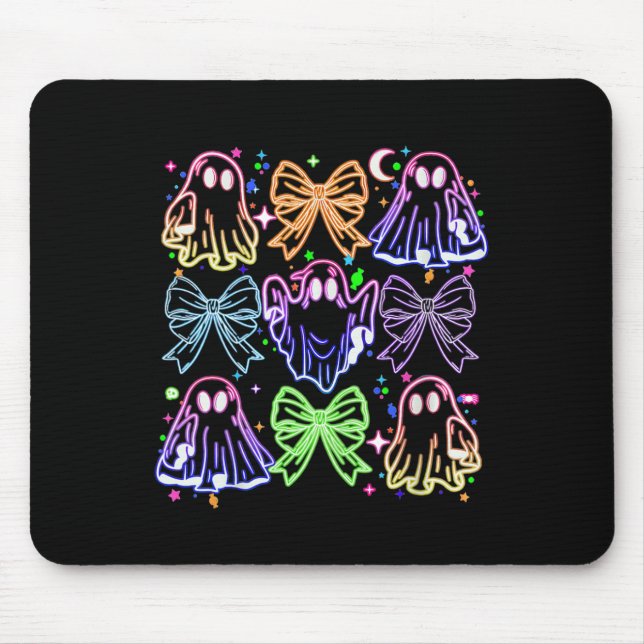 Retro Niedlich Coquette Halloween Ghost Spooky Clo Mousepad (Vorne)