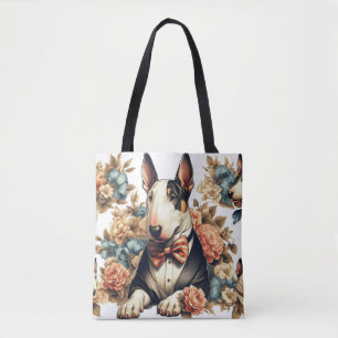 Retro Niedlich Floral Bull Terrier