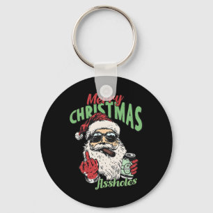 Retro Niedlich frohe Weihnachten Holes Funny Weihn Schlüsselanhänger