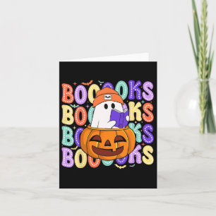 Retro Niedlich Ghost Teacher Halloween Librarian R Karte