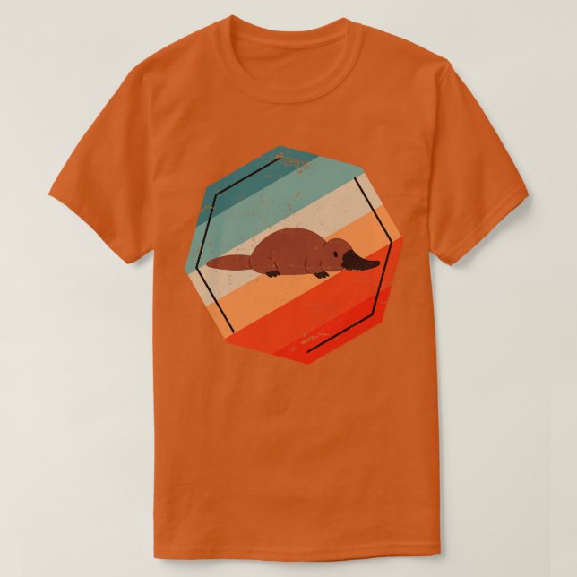 Retro Niedlich Platypus T-Shirt (Design vorne)