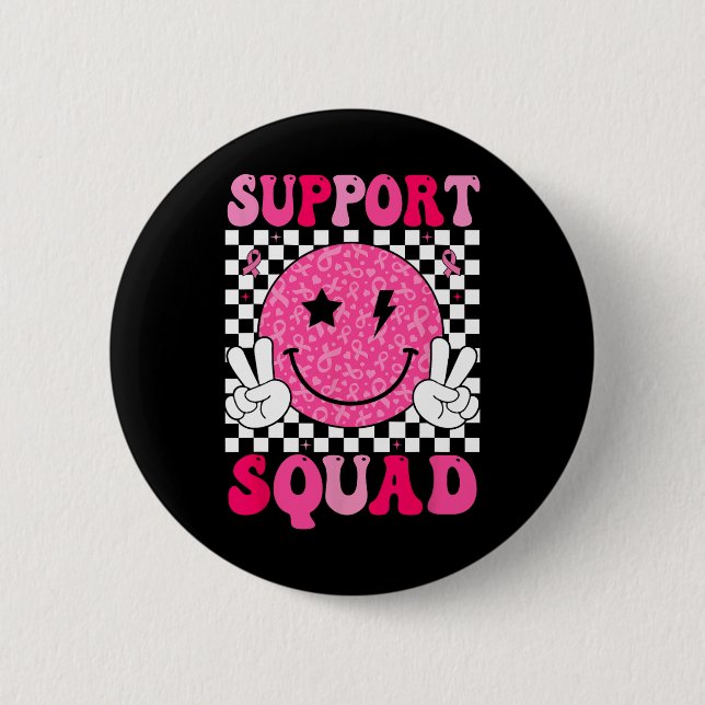 Retro Niedlich Skeleton Hand Boop Dog Funny Hallow Button (Vorderseite)