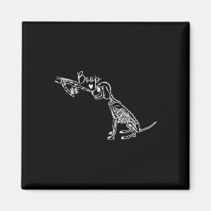 Retro Niedlich Skeleton Hand Boop Dog Funny Hallow Magnet