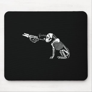 Retro Niedlich Skeleton Hand Boop Dog Funny Hallow Mousepad
