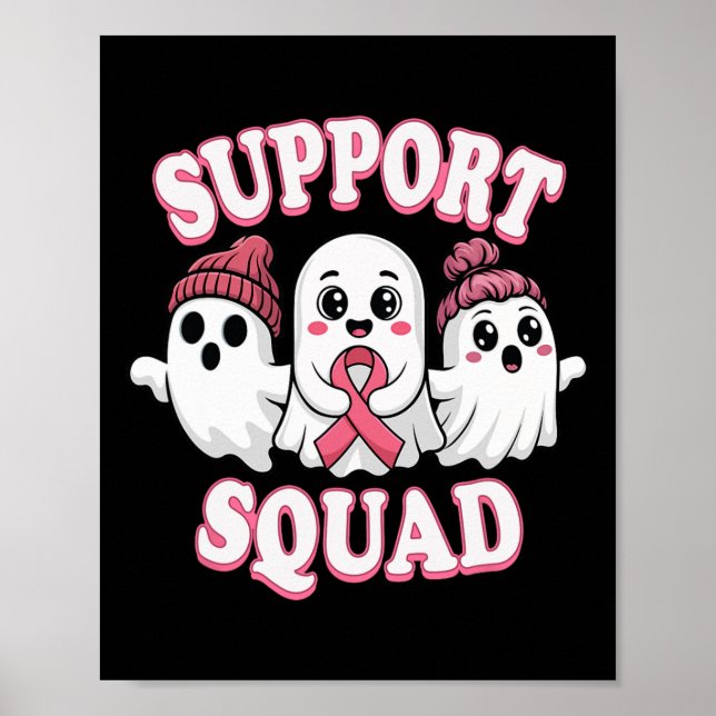 Retro Niedlich Skeleton Hand Boop Dog Funny Hallow Poster (Vorne)