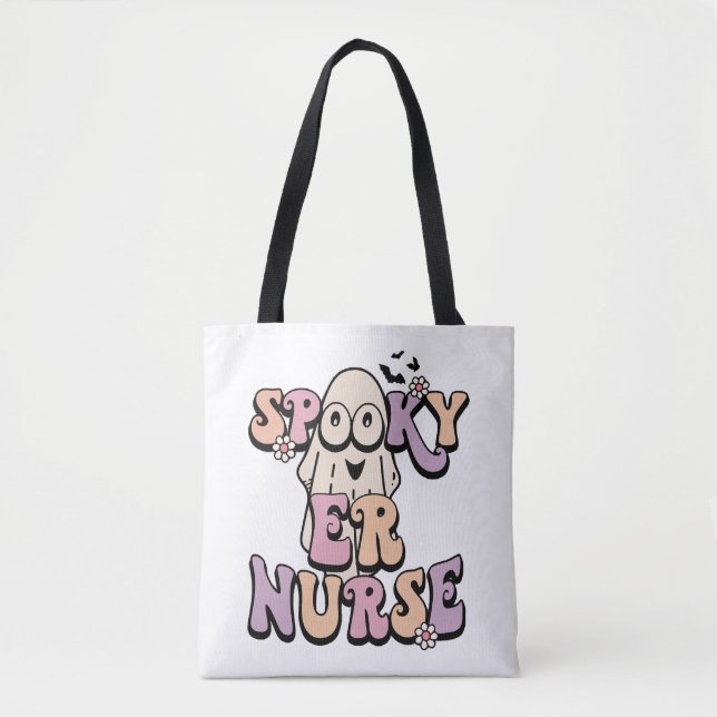 Retro Niedlich Spooky ER Nurse Halloween (Vorderseite)