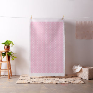 Retro Niedliche Baby Pink White Polka Dots Muster Stoff