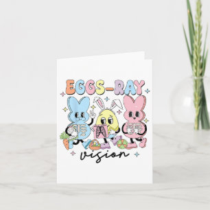 Retro Niedliche Bunny Eggs Ray Vision Nurve Ostert Karte