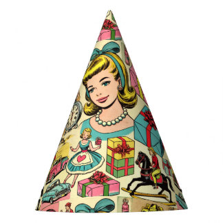 Retro Niedliche Girly-Comic Partyhütchen