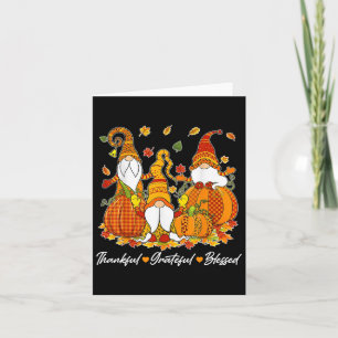 Retro Niedliche Gnome mit Kürbisspice Fall Y Karte