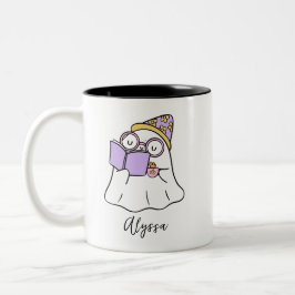 Retro Niedlicher Halloween-Ghost-Tasse Anpassbarer Zweifarbige Tasse