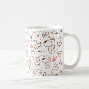Retro niedliches Hundemuster Kaffeetasse