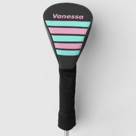 Retro Night Prism Across Striping with Name Golf Headcover