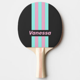 Retro Night Prism Pin Stripes with Name Tischtennis Schläger