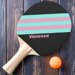Retro Night Prism Streifen mit Namen Tischtennis Schläger<br><div class="desc">Die Retro Night Prism Stripes mit Name Ping Pong Paddle verbinden fette, lebendige Streifen mit einer personalisierten Touch und machen jedes Spiel zu einem einzigartigen Erlebnis. Dieses Paddel mit einem dynamischen Design, das von der Retro-Ästhetik inspiriert wird, zeigt Ihren Namen für einen eigenständigen Flair, der sich durch nichts auszeichnet. Egal,...</div>