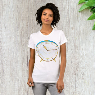 Retro Nightstand Clock Womens T - Shirt