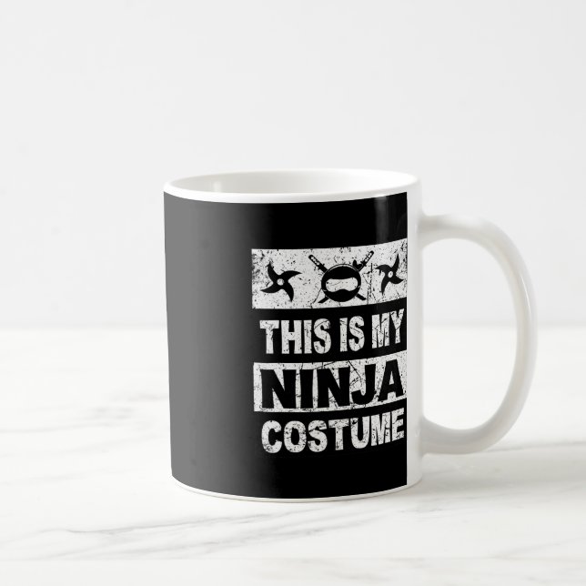 Retro Ninja Kostüm Halloween für junge Kinder Männ Kaffeetasse (Rechts)