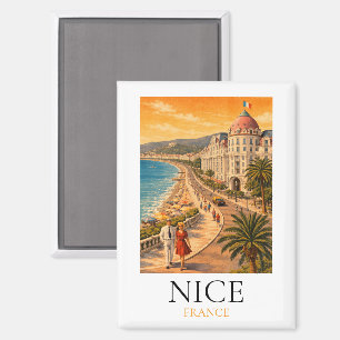 Retro Nizza Côte d’Azur Promenade des Anglais Blic Magnet