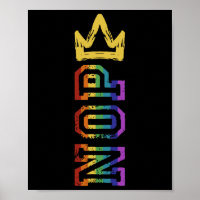 Retro No Kings Nope Protest Signatur-Shirt für Män