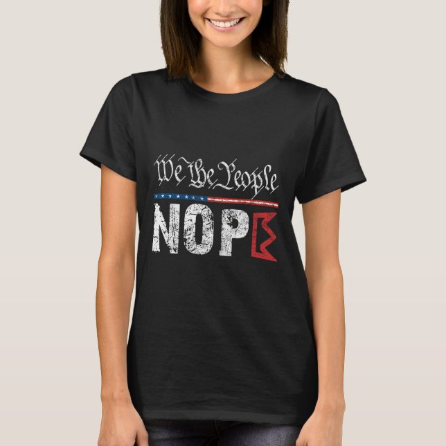 Retro No Kings Nope Protest Zeichen 4. Juli Shirt (Vorderseite)