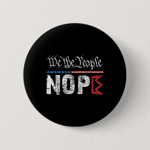 Retro No Kings Nope Protest Zeichen 4. Juli Shirt Button