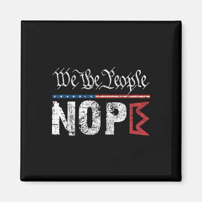 Retro No Kings Nope Protest Zeichen 4. Juli Shirt Magnet (Vorne)