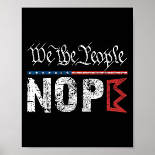 Retro No Kings Nope Protest Zeichen 4. Juli Shirt Poster