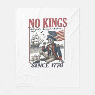 Retro No Kings Since 1776 Rejecting Kings Classic Fleecedecke