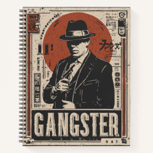 Retro Noir Gangster Kunst und Kultur Notizbuch