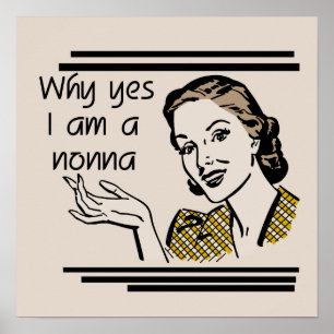 Retro Nonna T-Shirts und Geschenke Poster