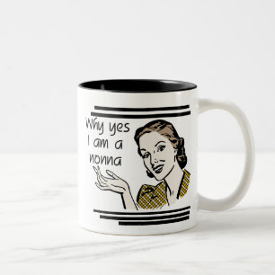 Retro Nonna T-Shirts und Geschenke Zweifarbige Tasse