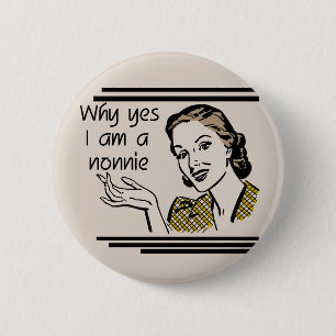Retro Nonnie T - Shirts und Geschenke Button