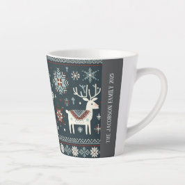 Retro Nordic Rentier Muster Milchtasse