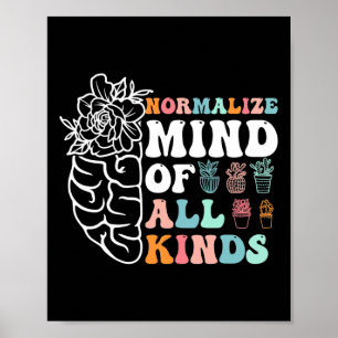 Retro normalisieren Geist aller Art von Autismus B Poster