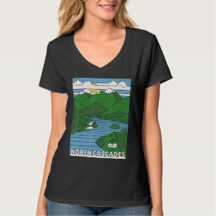 Retro North Cascades Nationalpark Colorad T-Shirt