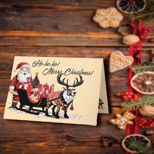 Retro Nostalgische Weihnachtskarte Dankeskarte